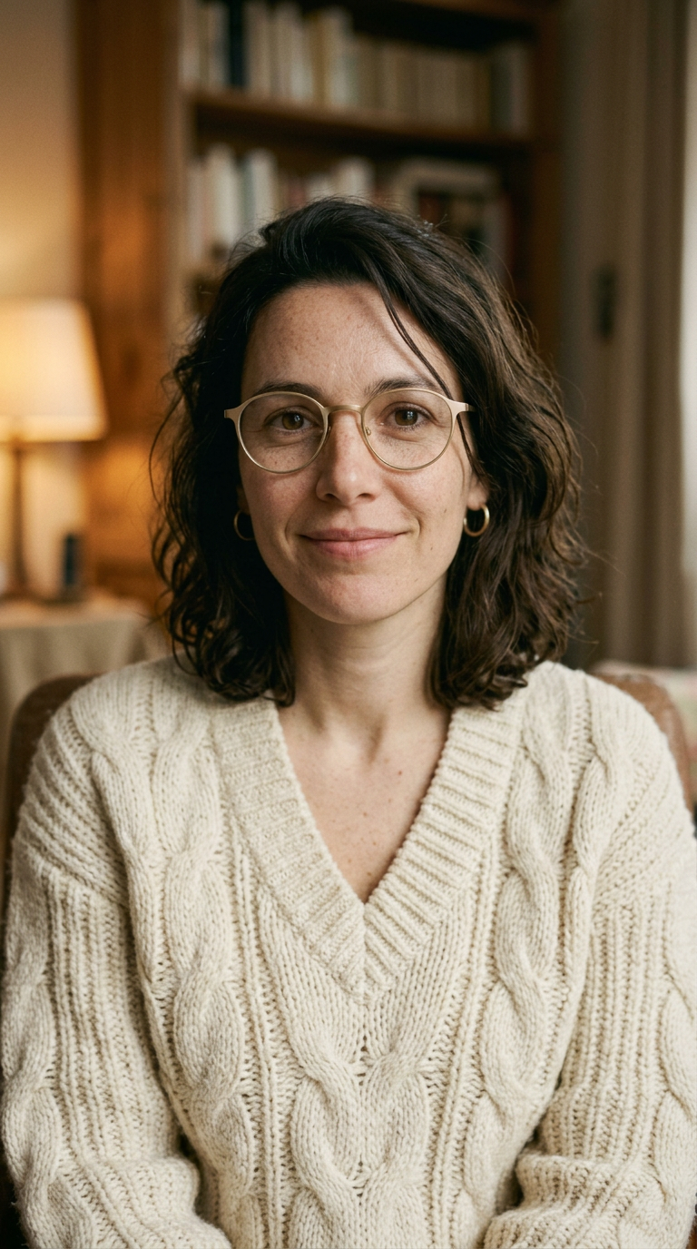 Emma Noor dans son appartement à Paris